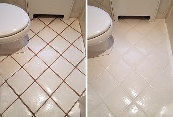 BEFORE → AFTER (bathroom)